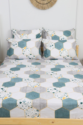 Наволочка поплин Соты белый